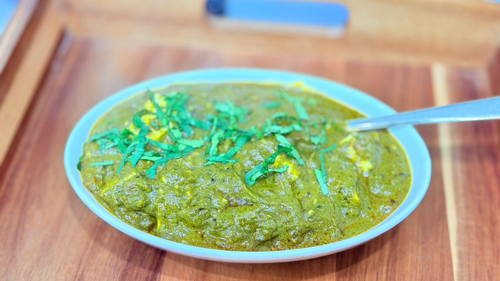 Kadhai Paneer with fresh herbs at Tandoor and Chai Indian Pakistani restaurant Bedford Perth
