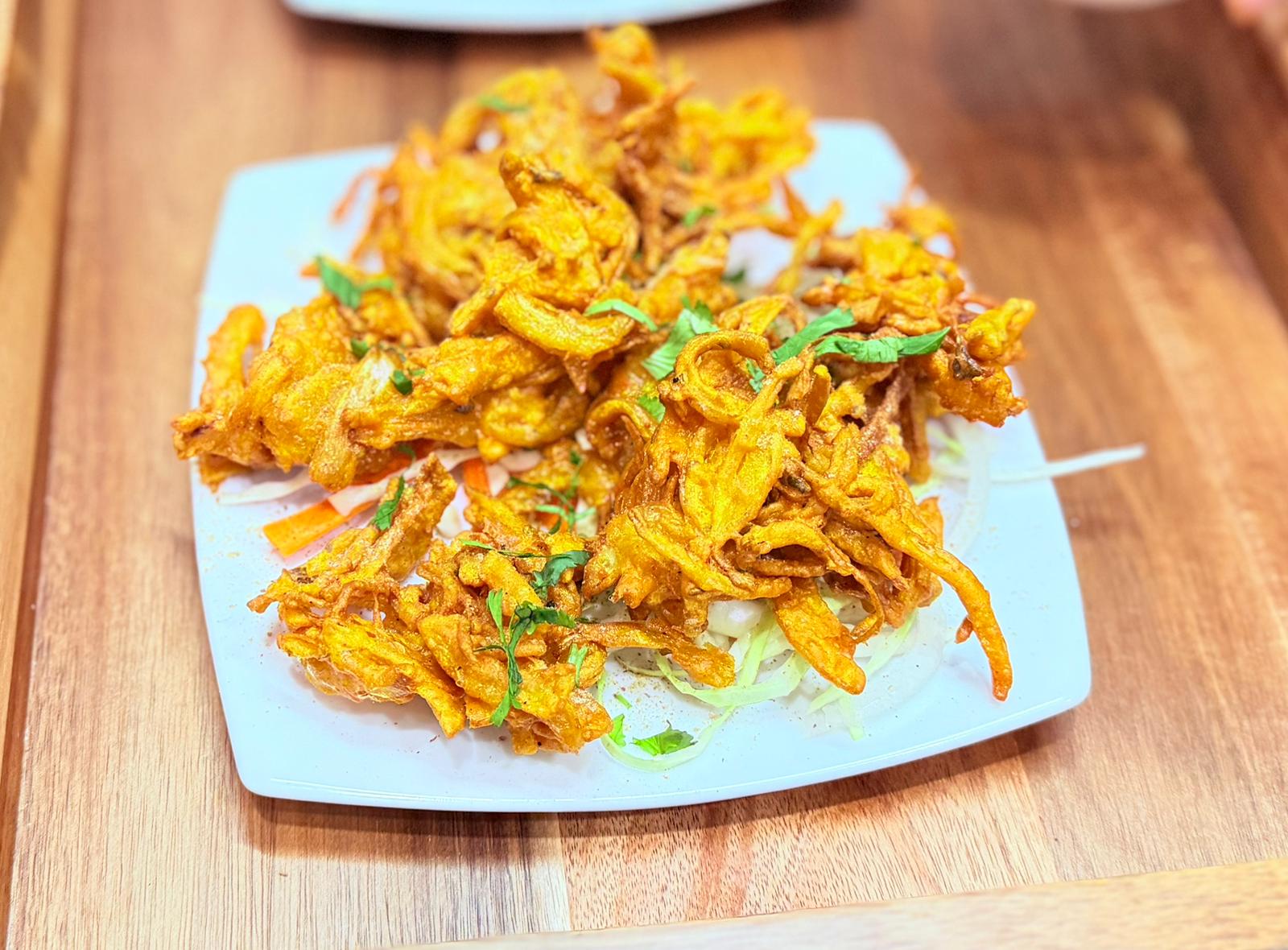 Crispy Onion Bhajji at Tandoor and Chai Indian Pakistani restaurant Bedford Perth